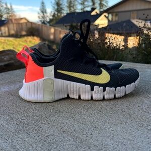 Nike Black and Neon Yellow Athletic Shoes